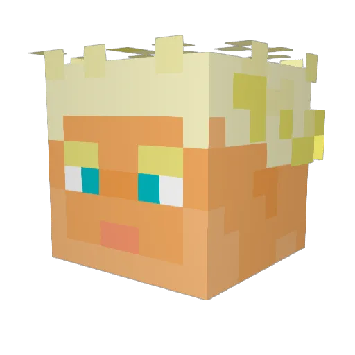 L_PURDY Minecraft avatar head, 3D render