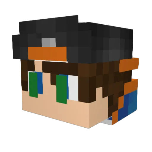 L_U_C_4 Minecraft avatar head, 3D render