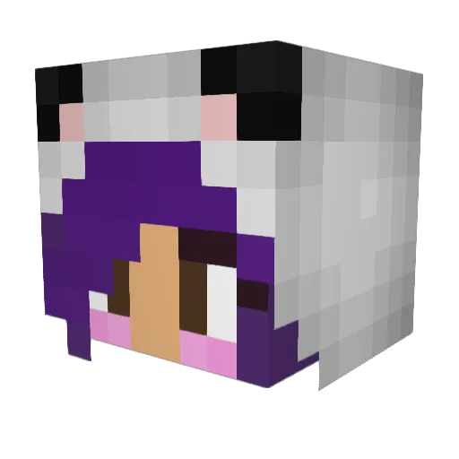 L_U_K_E_M Minecraft avatar head, 3D render