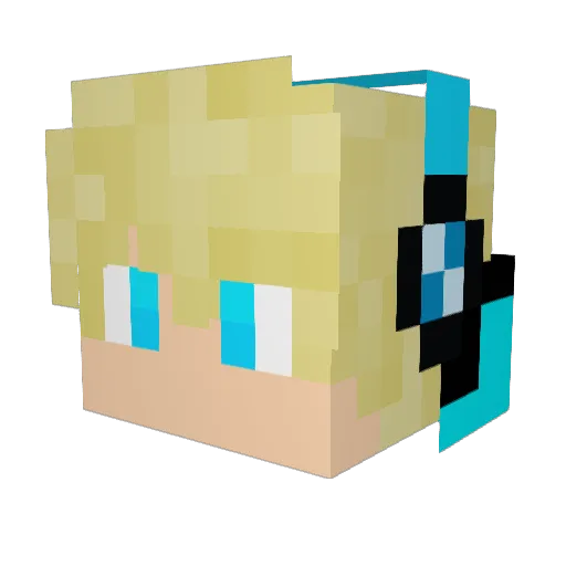 L_Zeilaaa Minecraft avatar head, 3D render