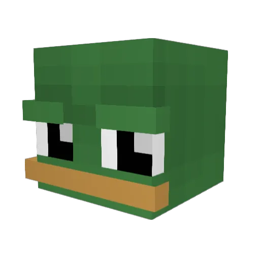 L_a_m_e Minecraft avatar head, 3D render