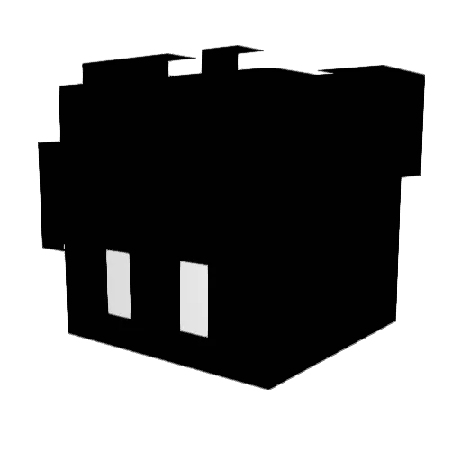 L_a_y_f Minecraft avatar head, 3D render