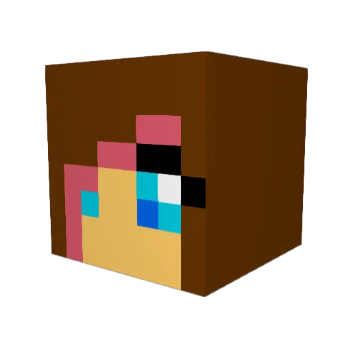 L_bois Minecraft avatar head, 3D render