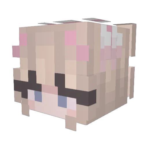 L_coconut Minecraft avatar head, 3D render