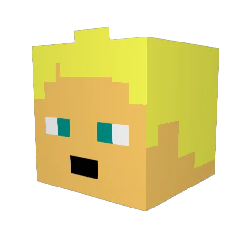 L_dorado Minecraft avatar head, 3D render