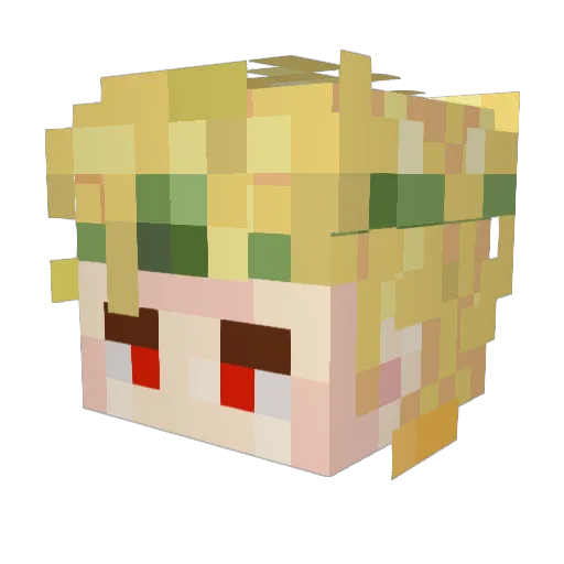 L_evo Minecraft avatar head, 3D render
