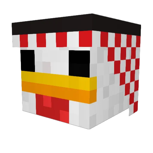 L_hm Minecraft avatar head, 3D render