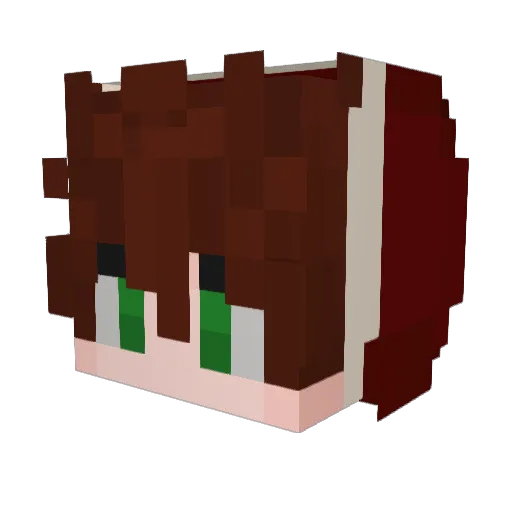 L_melon Minecraft avatar head, 3D render