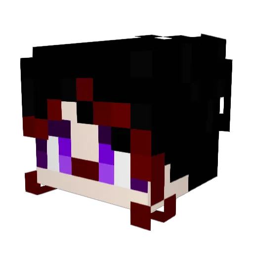 L_u777 Minecraft avatar head, 3D render