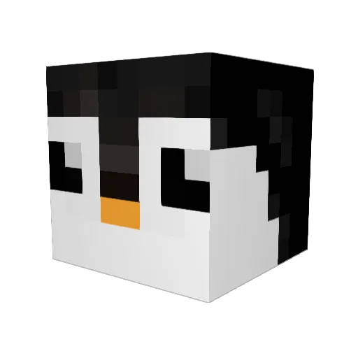 L_uKy Minecraft avatar head, 3D render