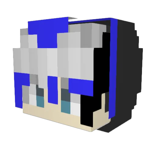 L_wiper Minecraft avatar head, 3D render