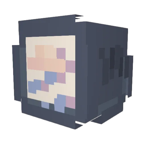 L_x9 Minecraft avatar head, 3D render