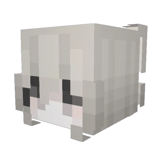 L_xiayy Minecraft avatar head, 3D render