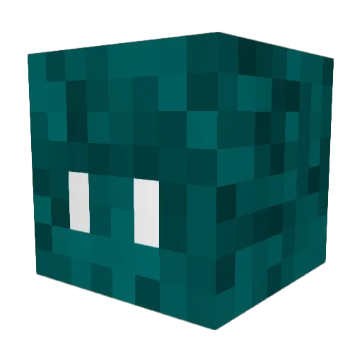 L_za Minecraft avatar head, 3D render