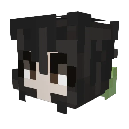 La1ax Minecraft avatar head, 3D render