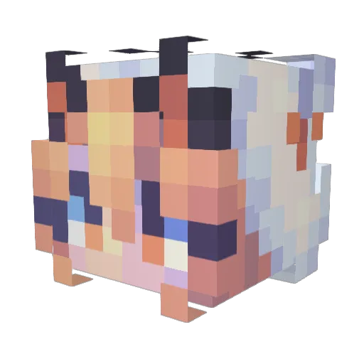 La1lah Minecraft avatar head, 3D render