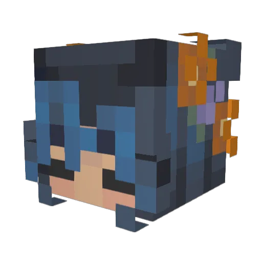 La2DRae Minecraft avatar head, 3D render