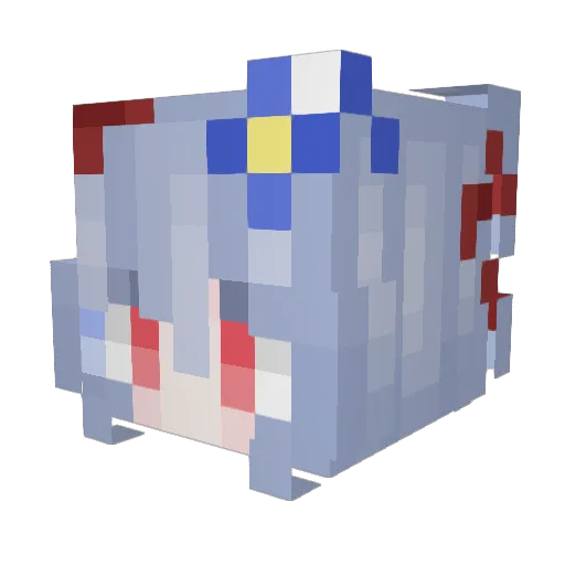 La3La Minecraft avatar head, 3D render
