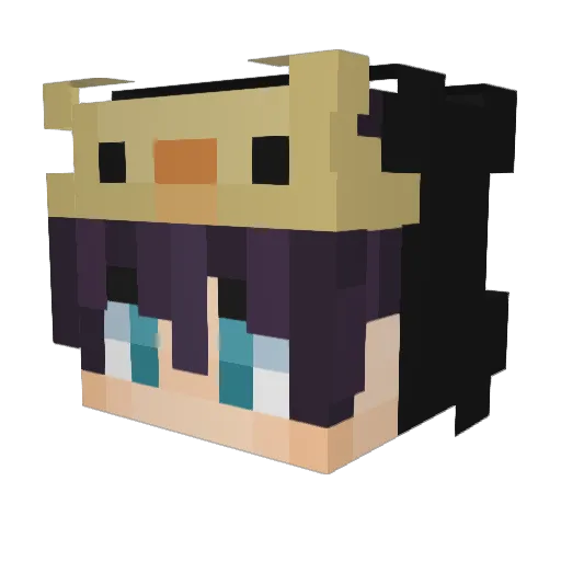 LaBitty Minecraft avatar head, 3D render