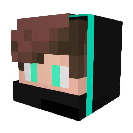 LaBram Minecraft avatar head, 3D render