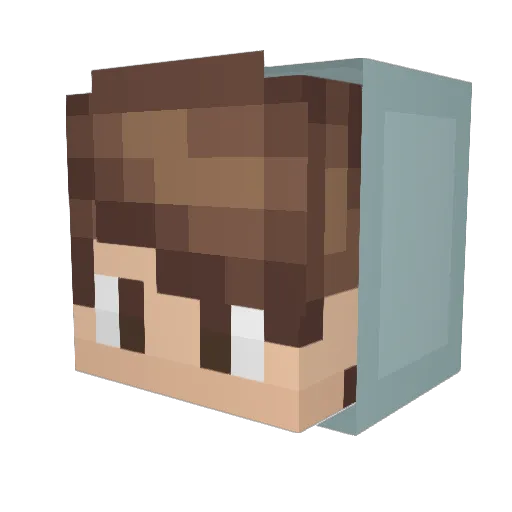 LaChaiseDeFlux Minecraft avatar head, 3D render