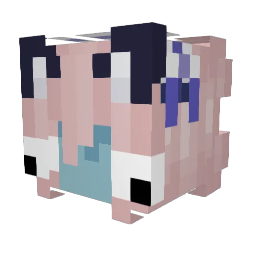 LaChicaChloe Minecraft avatar head, 3D render