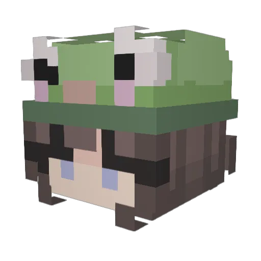 LaCocoLoco Minecraft avatar head, 3D render