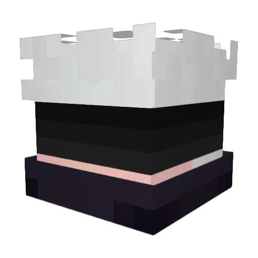 LaCookieee Minecraft avatar head, 3D render