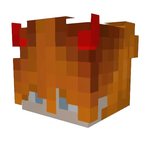 LaCortez Minecraft avatar head, 3D render