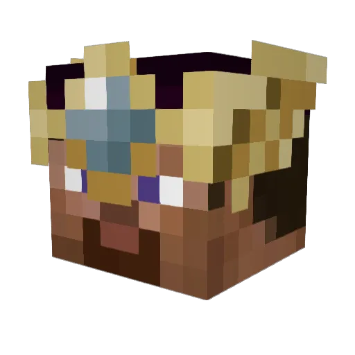 LaCr0ss Minecraft avatar head, 3D render