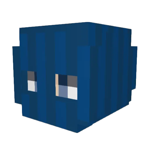 LaCrapuleDu69 Minecraft avatar head, 3D render