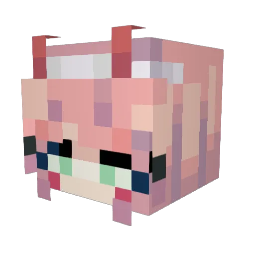 LaDaffy Minecraft avatar head, 3D render