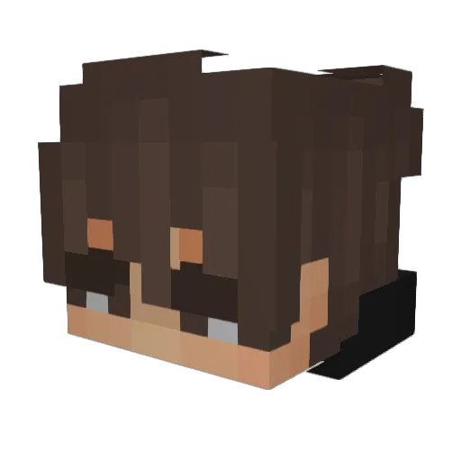 LaDoums Minecraft avatar head, 3D render