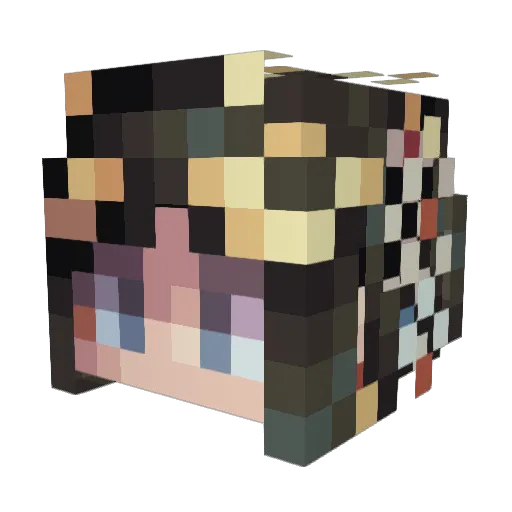 LaDttc Minecraft avatar head, 3D render