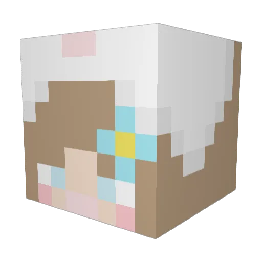 LaEpona Minecraft avatar head, 3D render