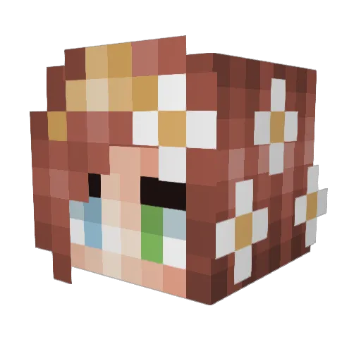 LaFamera Minecraft avatar head, 3D render