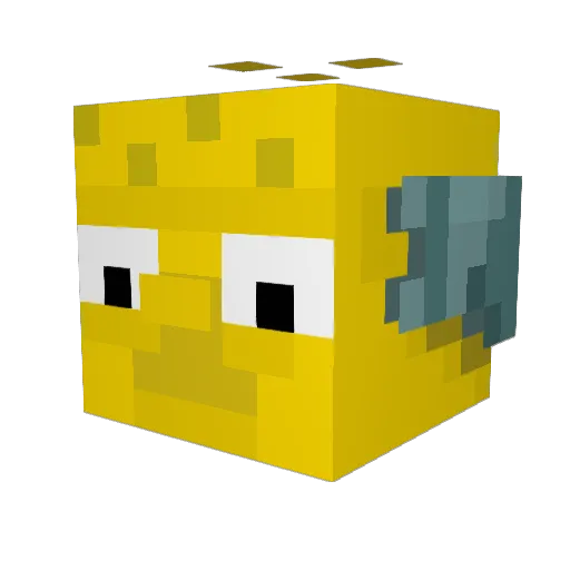 LaFauge Minecraft avatar head, 3D render