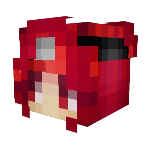 LaFilleDeFuti Minecraft avatar head, 3D render