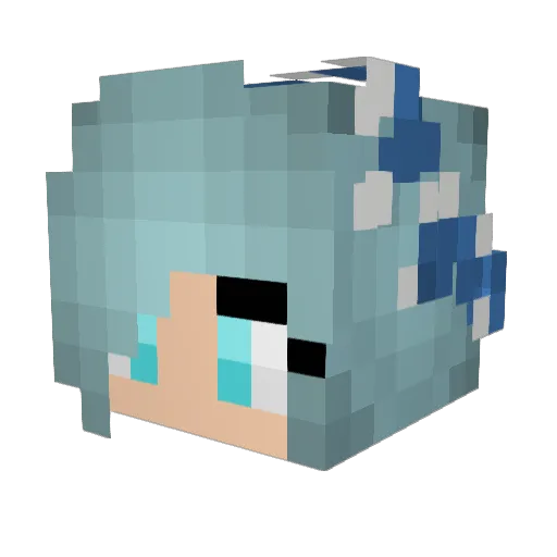 LaFleurSarcelle Minecraft avatar head, 3D render