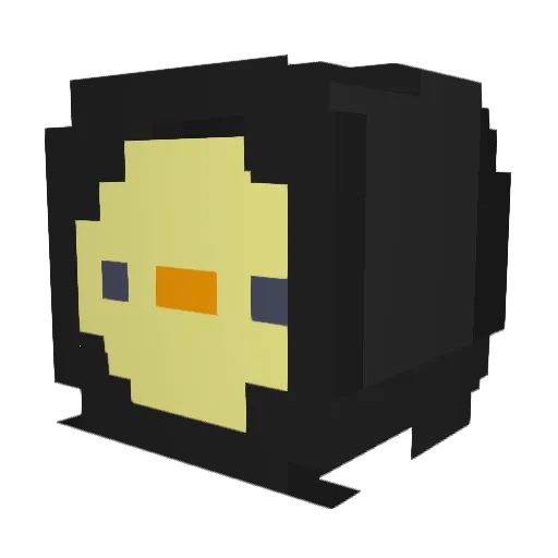 LaFlqme Minecraft avatar head, 3D render