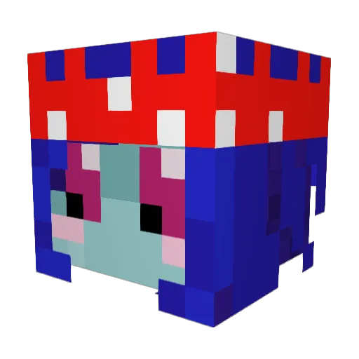 LaGabiru Minecraft avatar head, 3D render