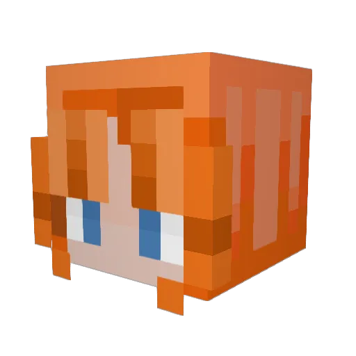 LaGingerZ Minecraft avatar head, 3D render