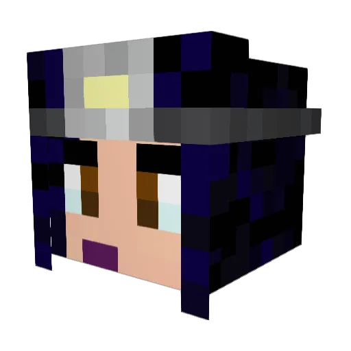 LaHipi Minecraft avatar head, 3D render