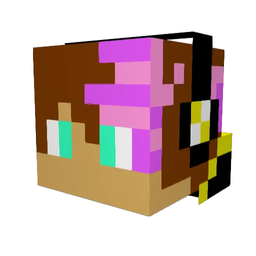 LaKillar Minecraft avatar head, 3D render
