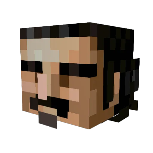LaKoza Minecraft avatar head, 3D render