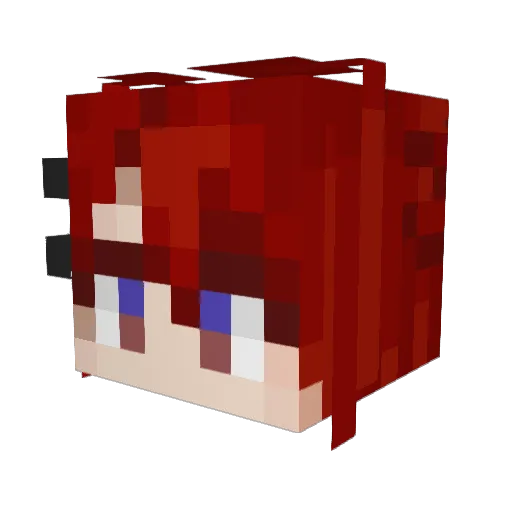LaKuI1209 Minecraft avatar head, 3D render