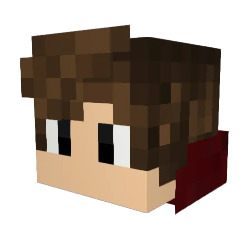 LaLarsLe Minecraft avatar head, 3D render