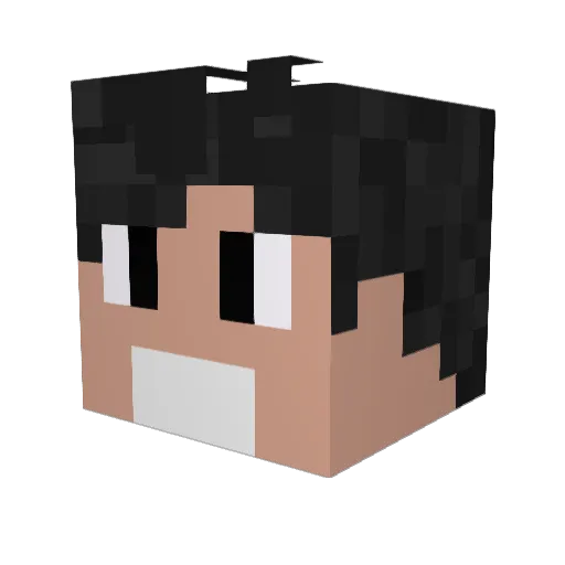 LaLeLiLoL Minecraft avatar head, 3D render