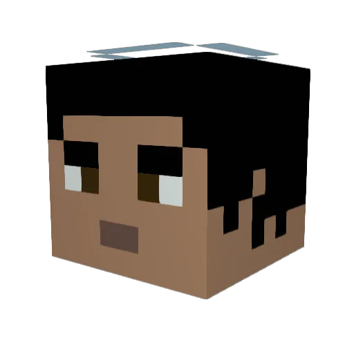 LaLoper Minecraft avatar head, 3D render