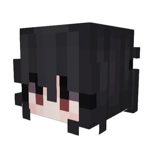 LaLuMexi Minecraft avatar head, 3D render